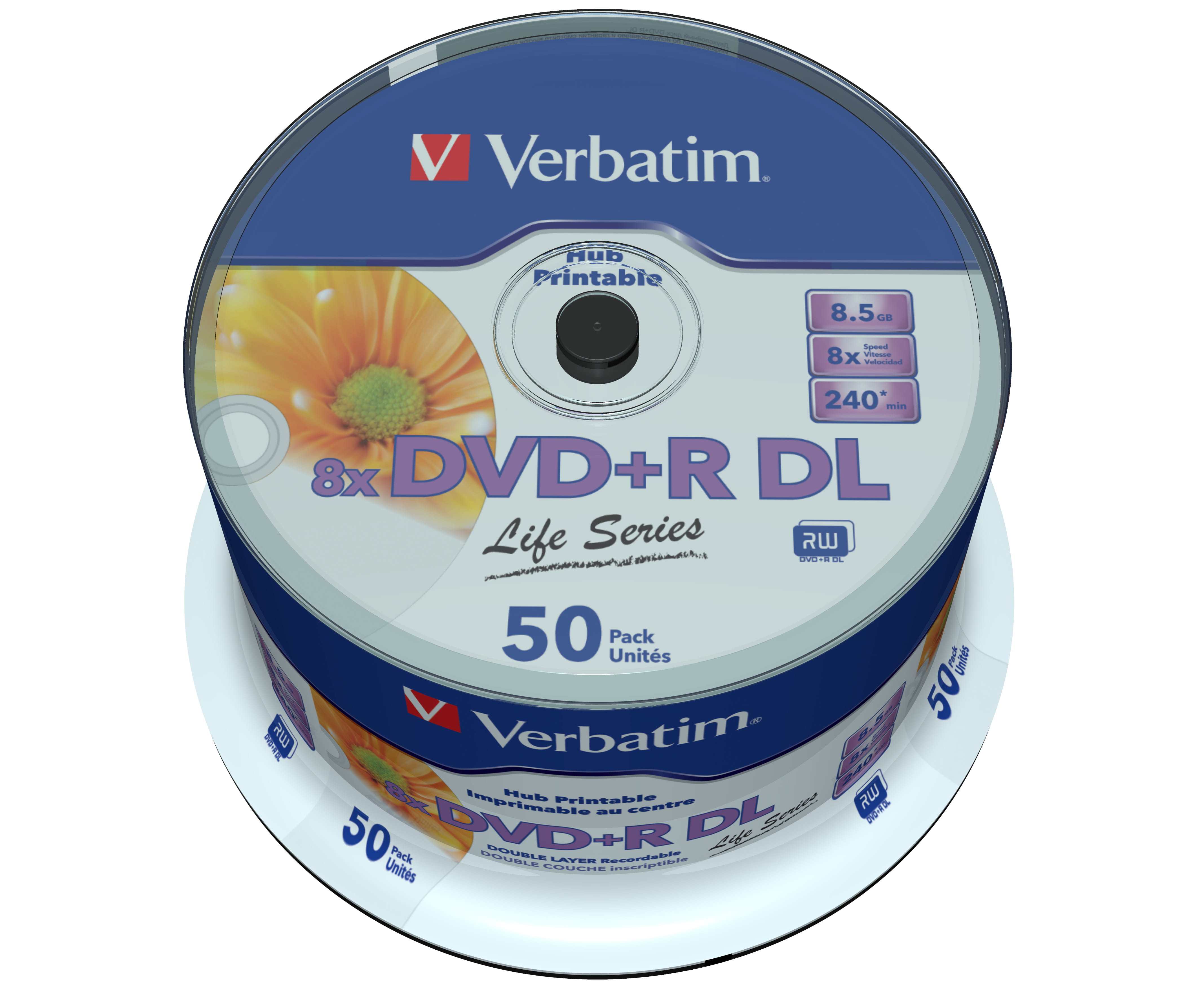 Verbatim Life Series - 50 x DVD+R DL - 8.5 GB (240 Min.)