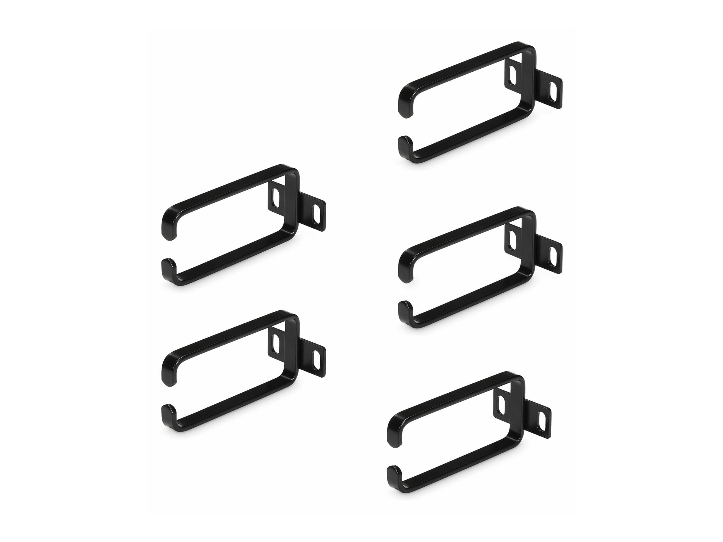 StarTech.com 5-Pack 1U Vertical Cable Management D-Ring Hooks, Cable Manager For 19" Server Racks/Cabinets, Network Rack Wire Organizers, Cable Guide Rings - Kabelmanagementring (vertikal)