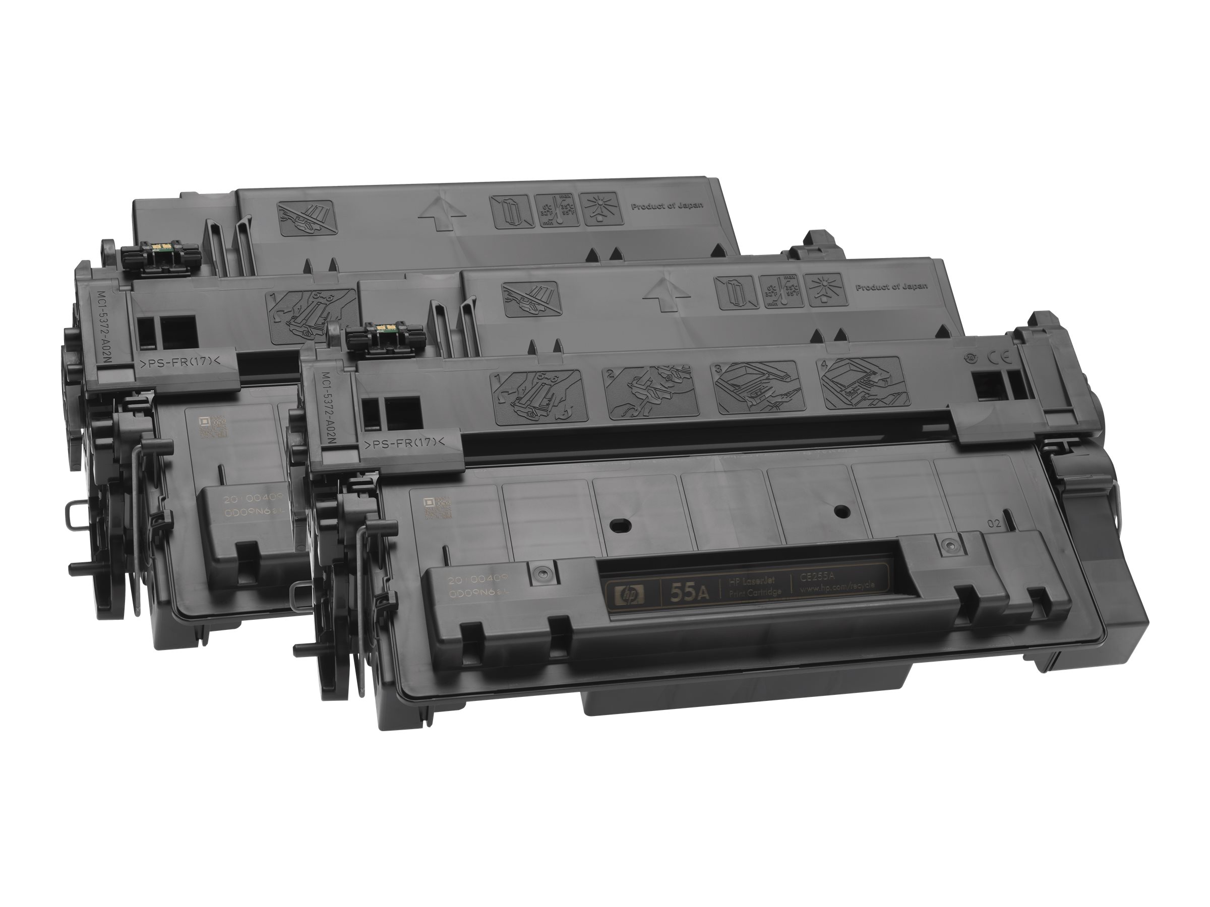 HP 55X - 2er-Pack - Hohe Ergiebigkeit - Schwarz - Original - LaserJet - Tonerpatrone (CE255XD)