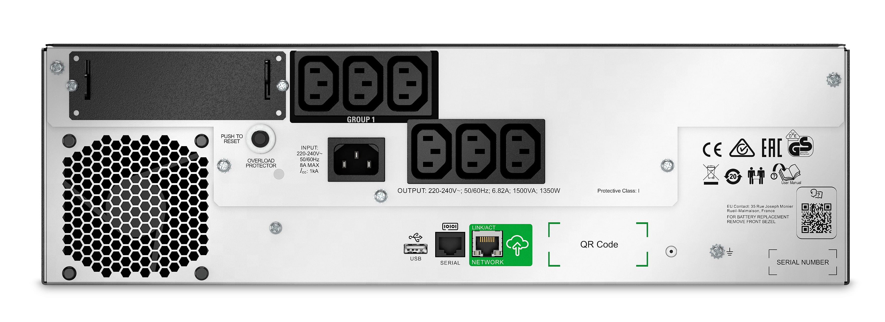 APC Smart-UPS Li-Ion 1500VA Short Depth with SmartConnect - USV (in Rack montierbar/extern) - Line-Interactive-USV
