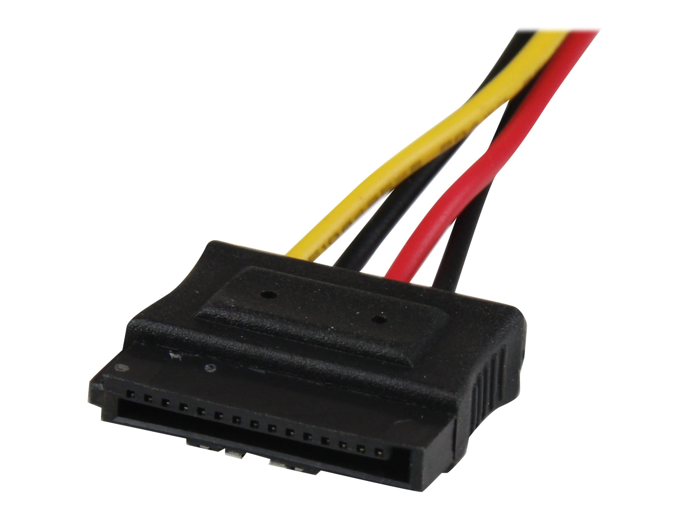 StarTech.com 30 cm 4-Pin LP4 auf SATA Y-Stromkabel - LP4 zu Serial-ATA Splitter Y-Kabel (PYO2LP4LSATA)