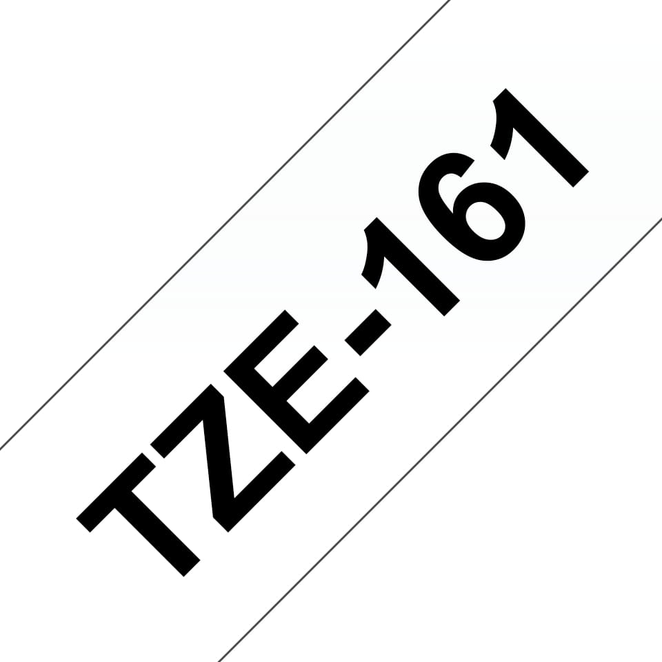 Brother TZe-161 - Schwarz auf durchsichtig - Rolle (3,56 cm x 8 m)