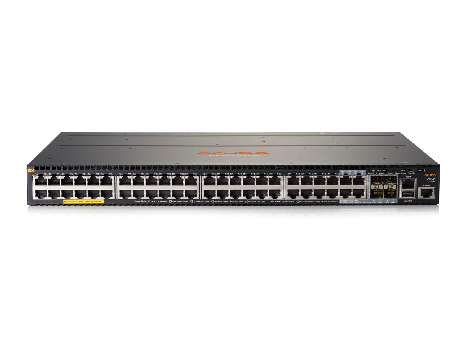 HPE Aruba 2930M 48G POE+ 1-Slot - Switch - L3 - managed - 44 x 10/100/1000 (PoE+)