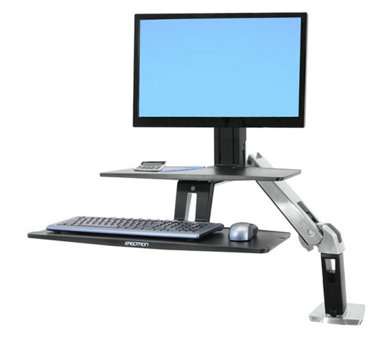 Ergotron WorkFit-A Single HD Workstation With Suspended Keyboard