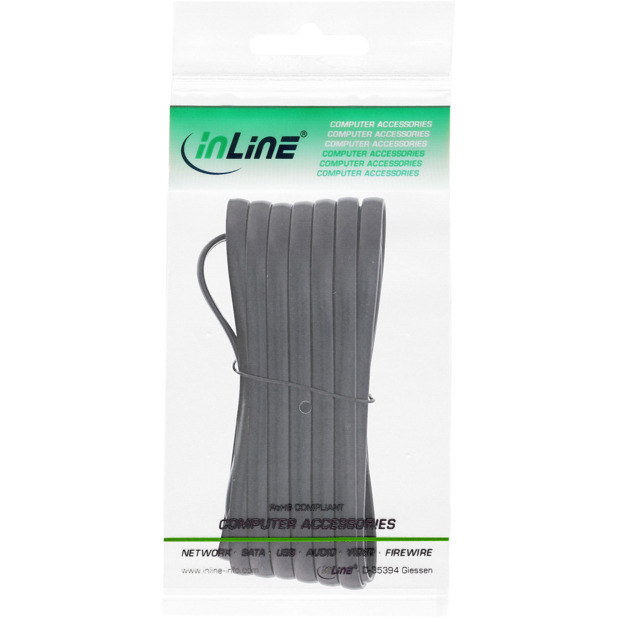 InLine Modularkabel RJ12 - Stecker / Stecker - 6adrig - 6P6C - 0,5m