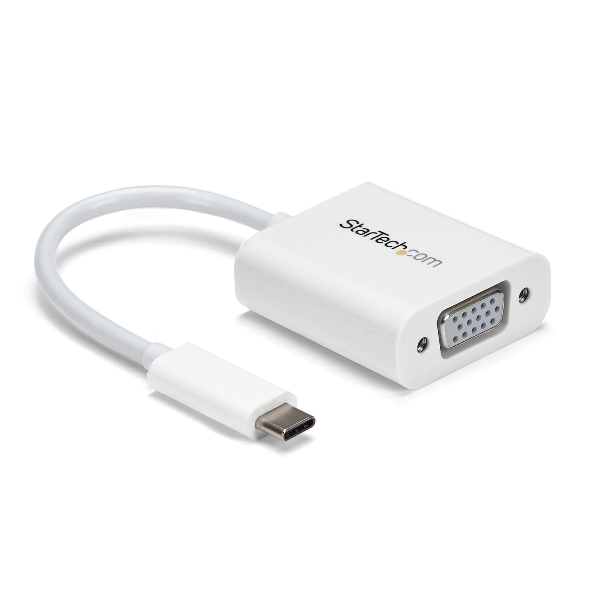 StarTech.com USB-C auf VGA Adapter - USB Typ-C zu VGA Video Konverter - Weiß - USB/VGA-Adapter - 24 pin USB-C (M)