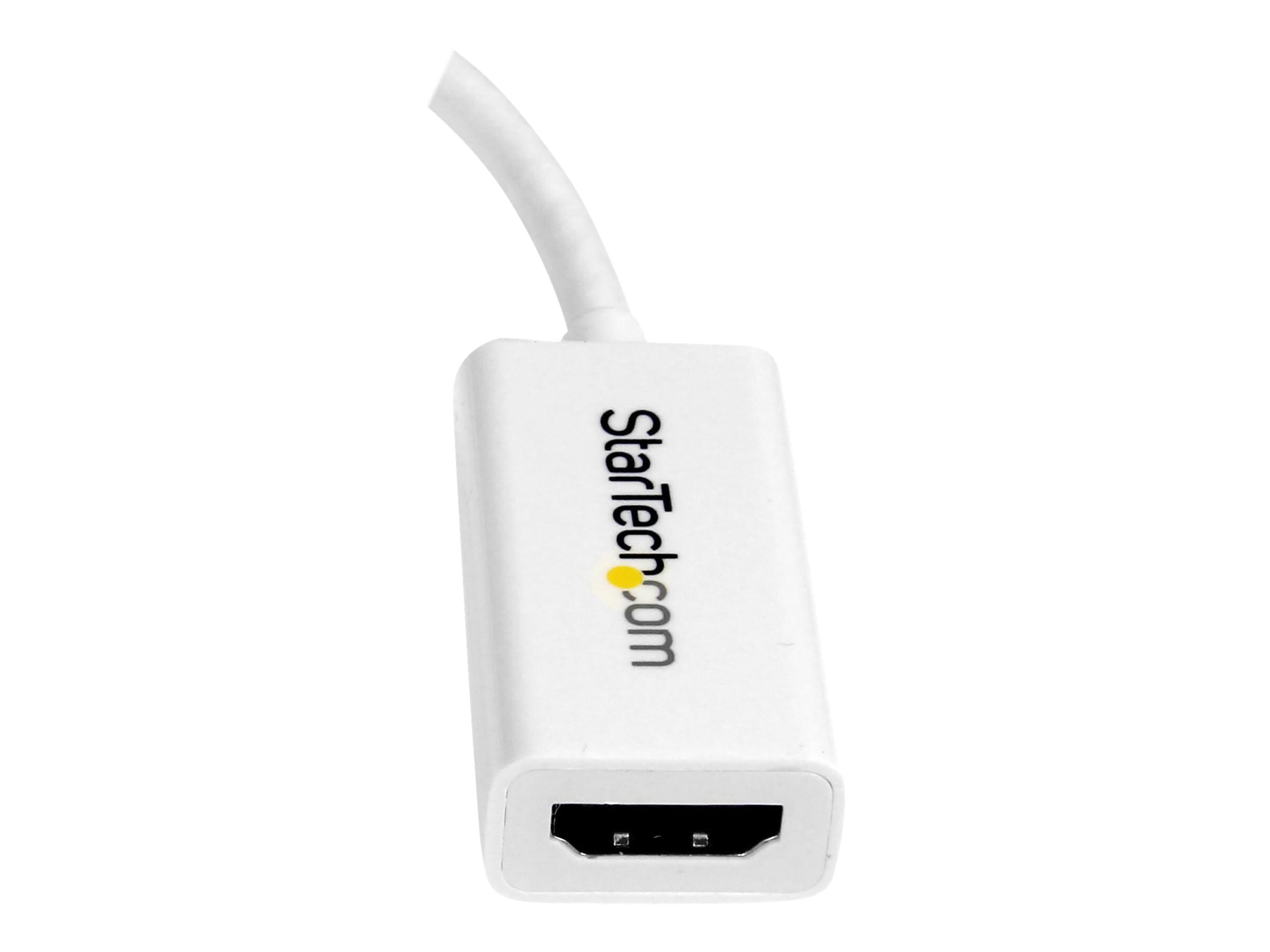 StarTech.com Mini DisplayPort auf HDMI 4k @ 30Hz Adapter - DP 1.2 zu HDMI Audio Video Konverter für MacBook Pro / Air - Weiß - Videoadapter - Mini DisplayPort männlich zu HDMI weiblich - 15 cm - weiß - aktiv, unterstützt 4K 30 Hz (3840 x 2160)