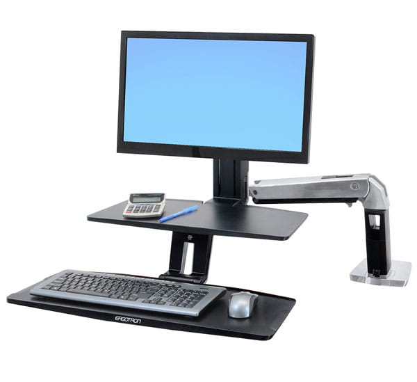 Ergotron WorkFit-A Single HD Workstation With Suspended Keyboard