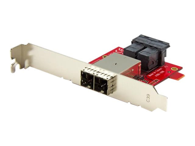 StarTech.com Mini-SAS Adapter - Dual SFF-8643 auf SFF-8644 - Voll und Low-Profile Slotblech - 12Gbit/s - SAS-Blende intern zu extern - SAS 12Gbit/s - 4x Mini SAS HD (SFF-8643)