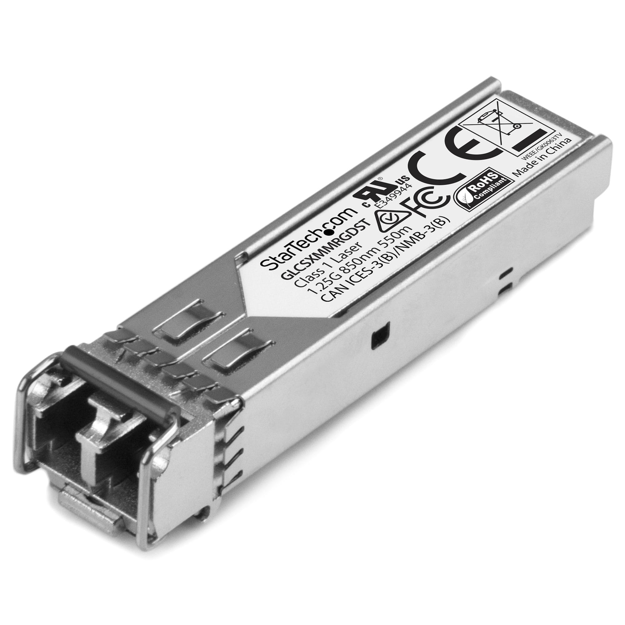 StarTech.com Cisco GLC-SX-MM-RGD kompatibel SFP - Gigabit Fiber 1000Base-SX SFP Transceiver Modul - MM LC - 550m - 850nm - SFP (Mini-GBIC)-