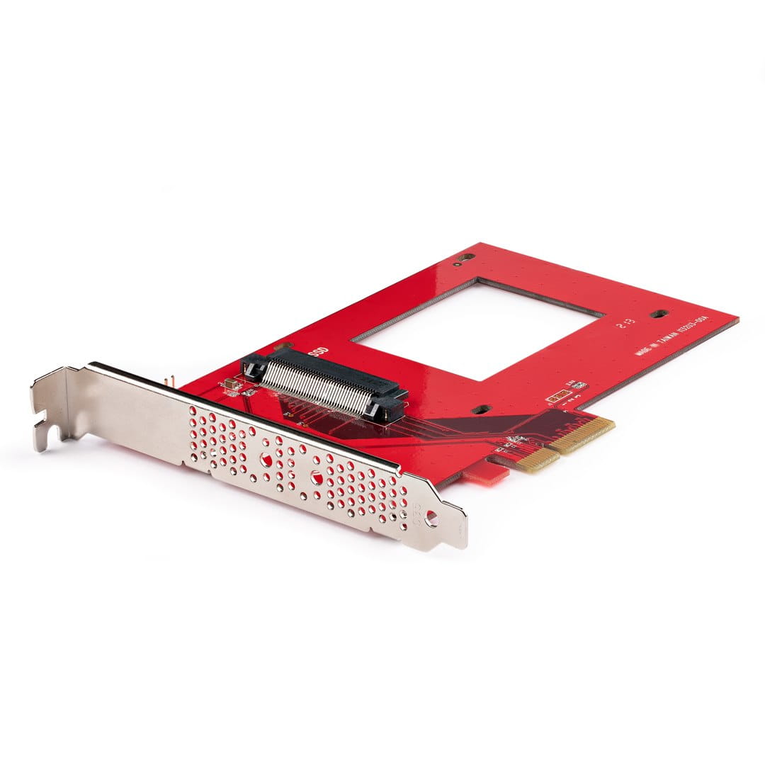 StarTech.com U.3 to PCIe Adapter Card, PCIe 4.0 x4 Adapter For 2.5" U.3 NVMe SSDs, SFF-TA-1001 PCI Express Add-in Card for Desktops/Servers, TAA Compliant - OS Independent (PEX4SFF8639U3)