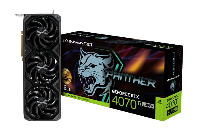 Gainward RTX4070 Ti Super Panther OC, GeForce RTX 4070 SUPER, 16 GB, GDDR6X, 256 Bit, 7680 x 4320 Pixel, PCI Express x16 4.0