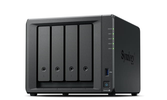 Synology DiskStation DS423+, NAS, Desktop, Intel® Celeron®, J4125, 16 TB, Schwarz