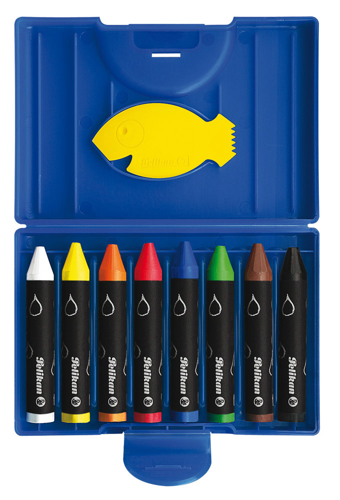 Pelikan 666/8 WL - Farbstift - Wachs - verschiedene Farben (Packung mit 8)