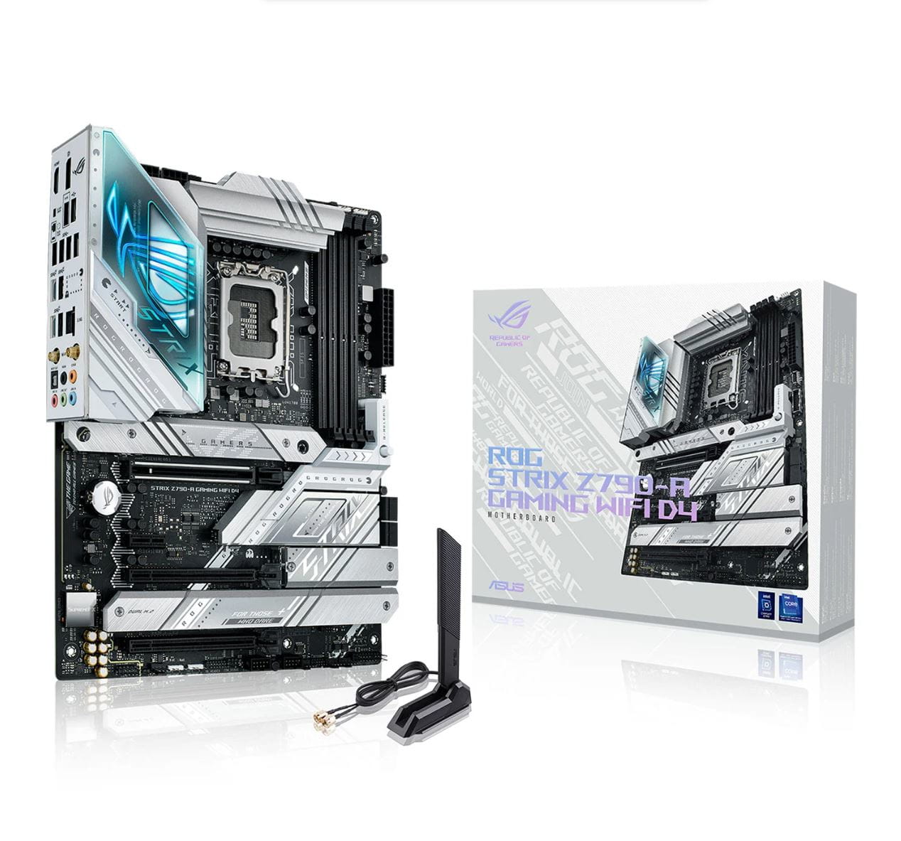 ASUS ROG Strix Z790-A Gaming WiFi D4 - Motherboard - ATX - LGA1700-Sockel - Z790 Chipsatz - USB 3.2 Gen 2x2, USB 3.2 Gen 2, USB-C 3.2 Gen2, USB 3.2 Gen 1 - 2.5 Gigabit LAN, Wi-Fi 6, Bluetooth - Onboard-Grafik (CPU erforderlich)
