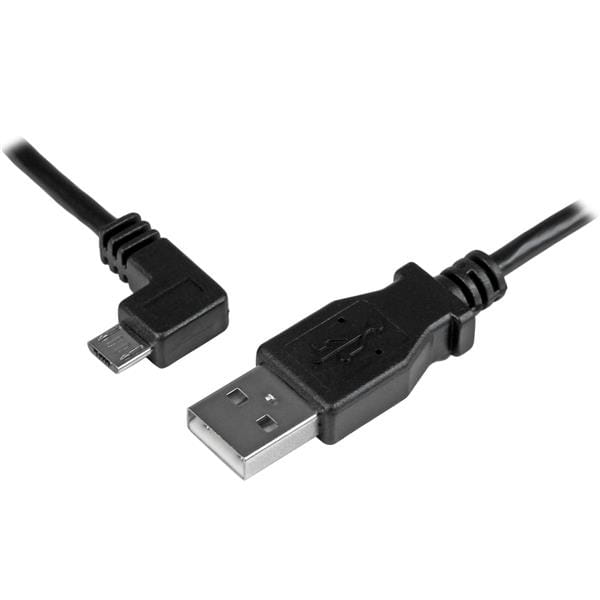 StarTech.com Micro USB Lade/Sync-Kabel - St/St - Micro USB linksgewinkelt - 1m - USB auf Micro USB Ladekabel - USB-Kabel - Micro-USB Typ B (M)