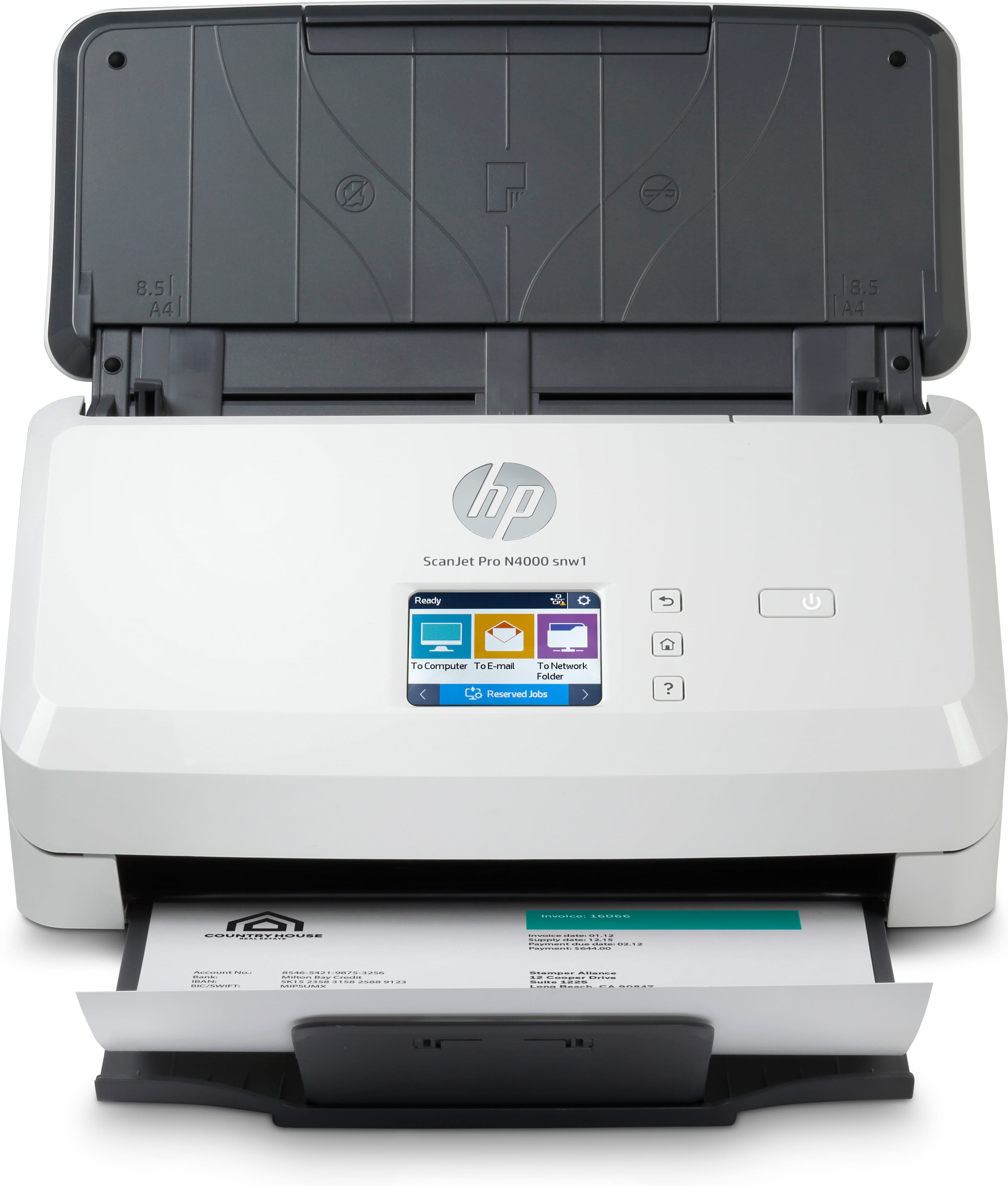 HP Scanjet Pro N4000 snw1 Sheet-feed - Dokumentenscanner - CMOS / CIS - Duplex - 216 x 3100 mm - 600 dpi x 600 dpi - bis zu 40 Seiten/Min. (einfarbig)