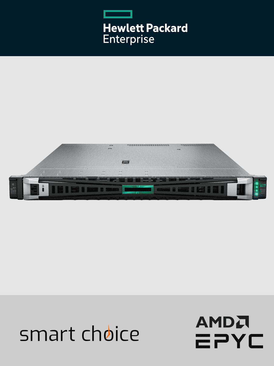 HPE ProLiant DL325 Gen11 - Server - Rack-Montage - 1U - 1-Weg - 1 x EPYC 9224 / 2.5 GHz - RAM 64 GB - SATA/SAS/NVMe - Hot-Swap 6.4 cm (2.5") (Smart Choice)