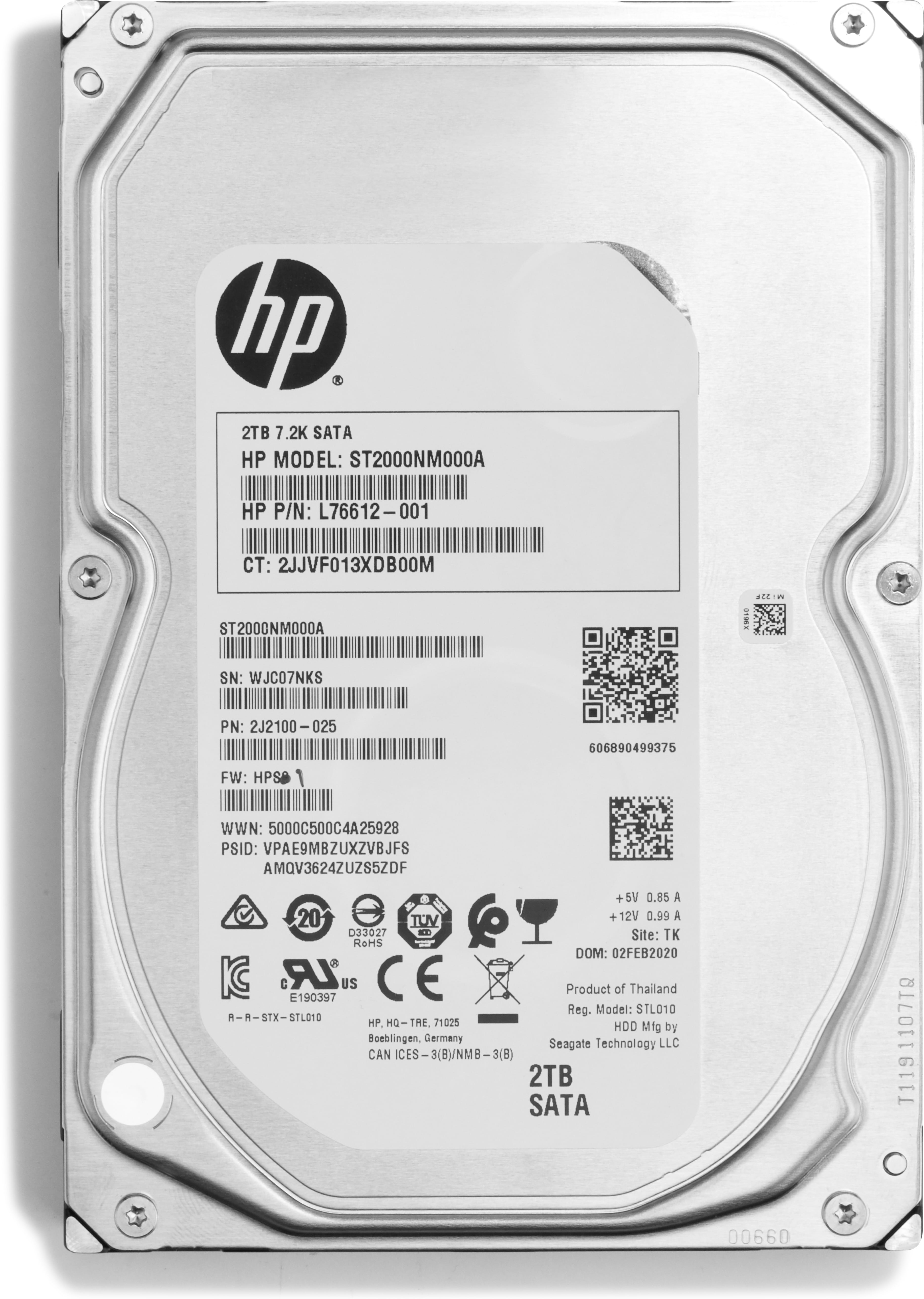 HP Enterprise - Festplatte - 2 TB - intern - 3.5" (8.9 cm)
