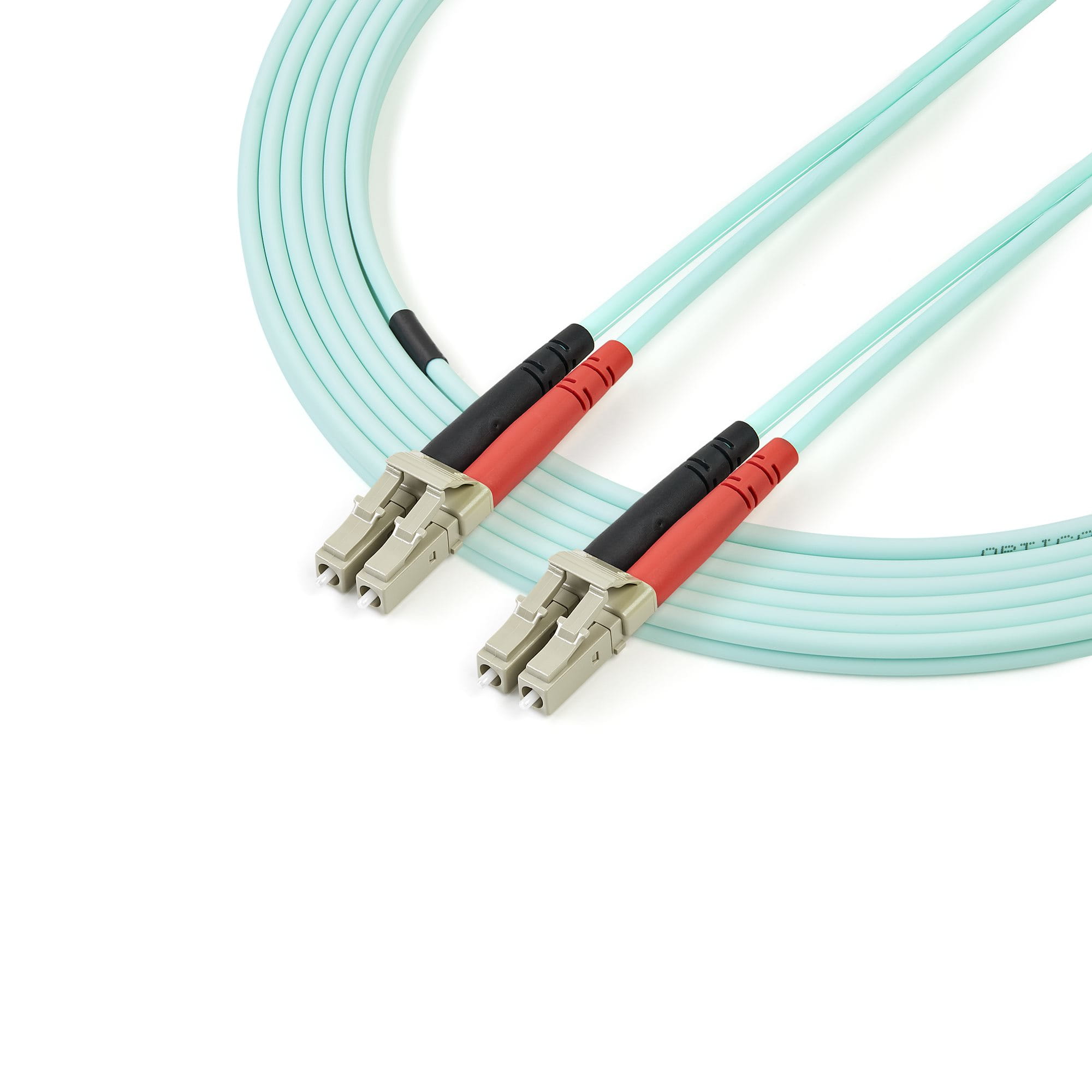 StarTech.com 2m Fiber Optic Cable - 10 Gb Aqua - Multimode Duplex 50/125 - LSZH - LC/LC - OM3 - LC to LC Fiber Patch Cable - Patch-Kabel - LC Multi-Mode (M)