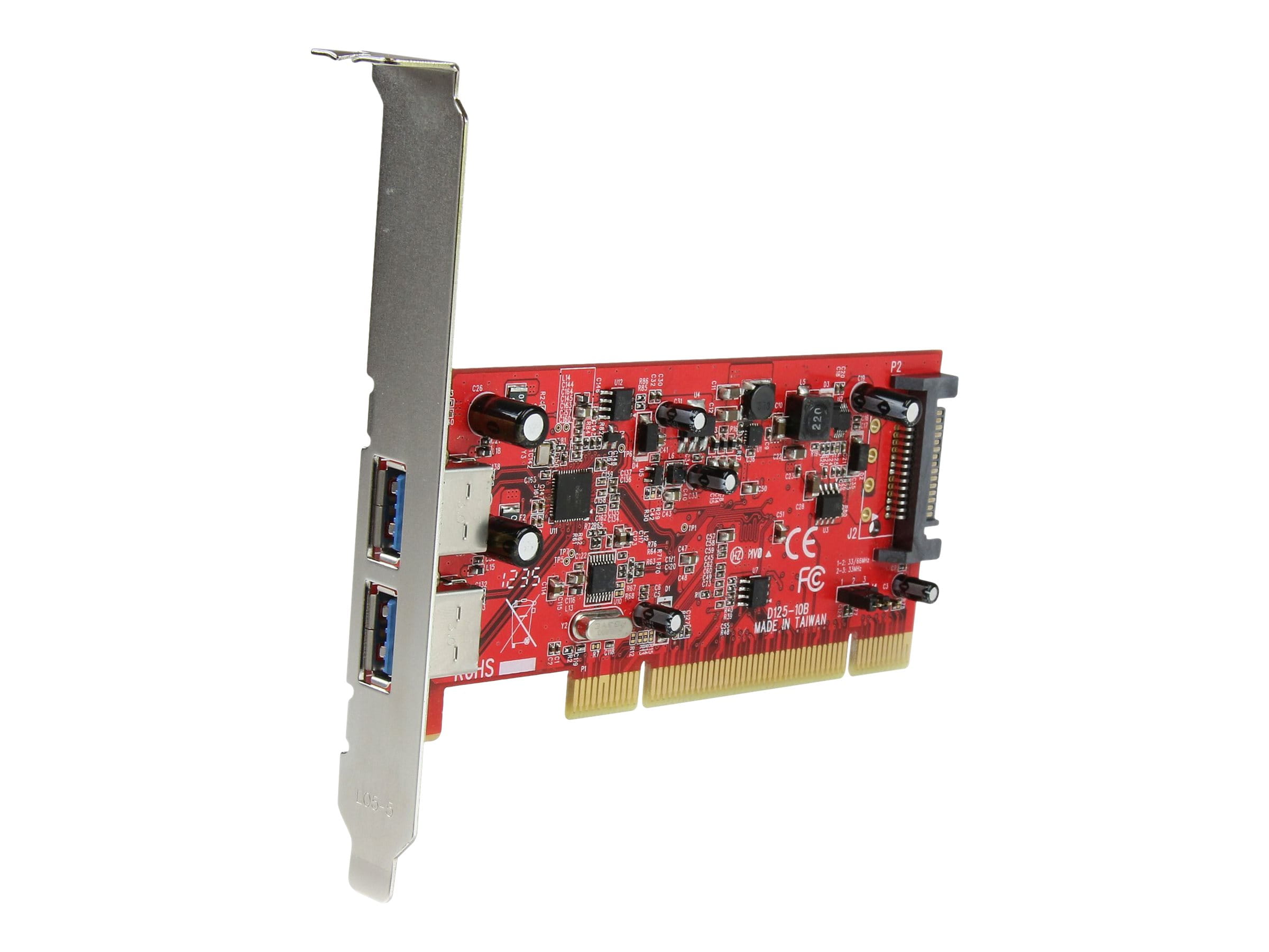 StarTech.com 2 Port USB 3.0 SuperSpeed PCI Schnittstellenkarte mit SATA-Stromanschluss