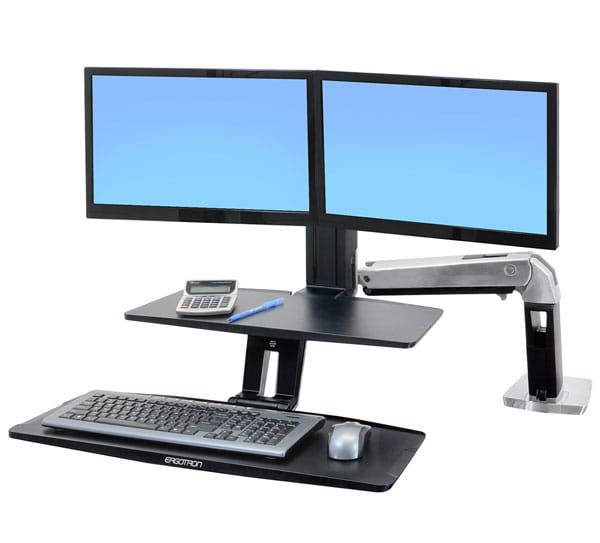 Ergotron WorkFit-A Dual Workstation With Suspended Keyboard