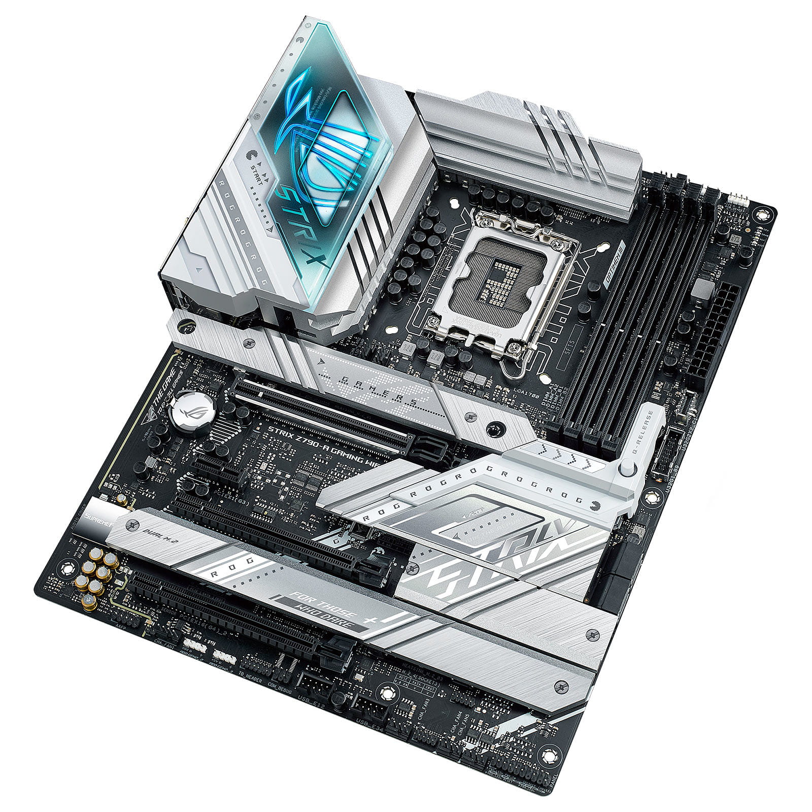 ASUS ROG Strix Z790-A Gaming WiFi D4 - Motherboard - ATX - LGA1700-Sockel - Z790 Chipsatz - USB 3.2 Gen 2x2, USB 3.2 Gen 2, USB-C 3.2 Gen2, USB 3.2 Gen 1 - 2.5 Gigabit LAN, Wi-Fi 6, Bluetooth - Onboard-Grafik (CPU erforderlich)