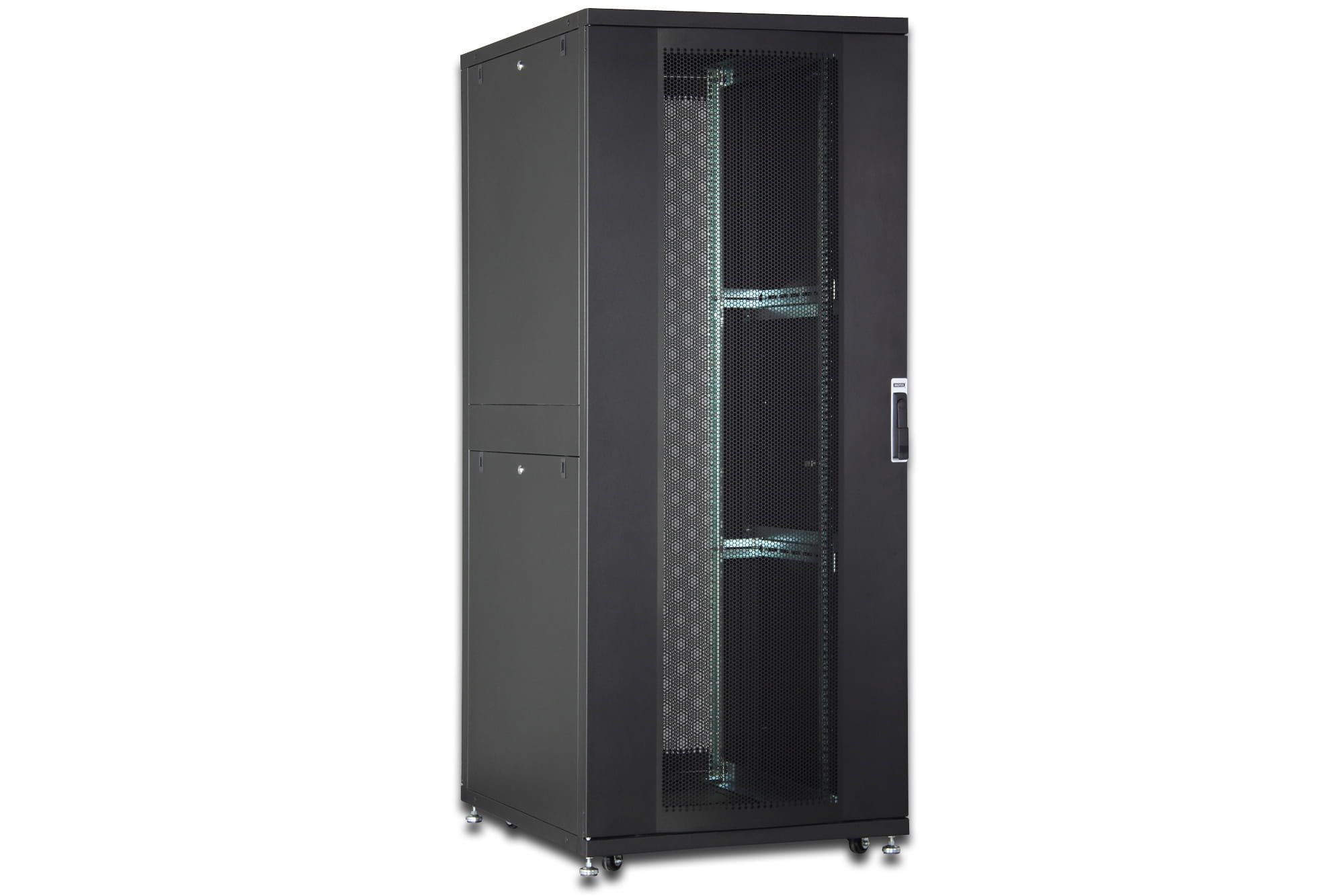 DIGITUS Professional Unique DN-19 SRV-47U-8-B-1 - Schrank Netzwerkschrank - Schwarz, RAL 9005 - 47U - 48.3 cm (19")