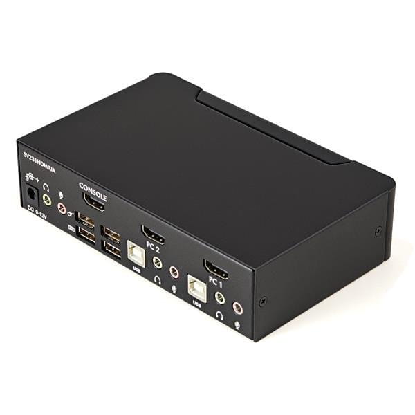 StarTech.com 2 Port USB HDMI KVM Switch / Umschalter mit Audio und USB 2.0 Hub