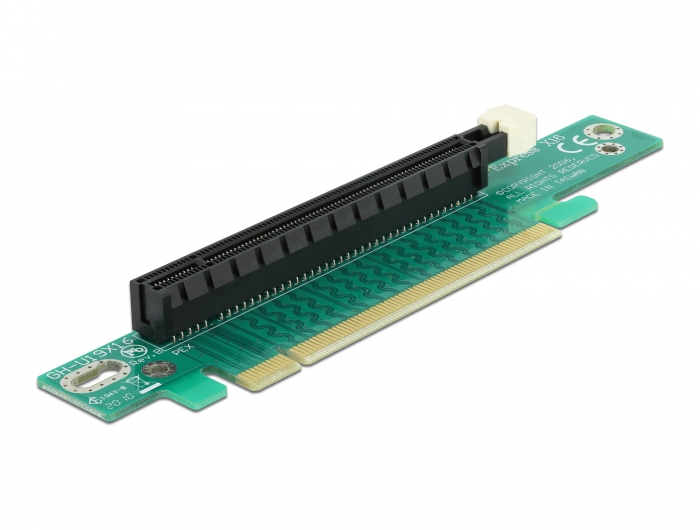 Delock Riser Karte PCI Express x16 > x16 90° links gewinkelt