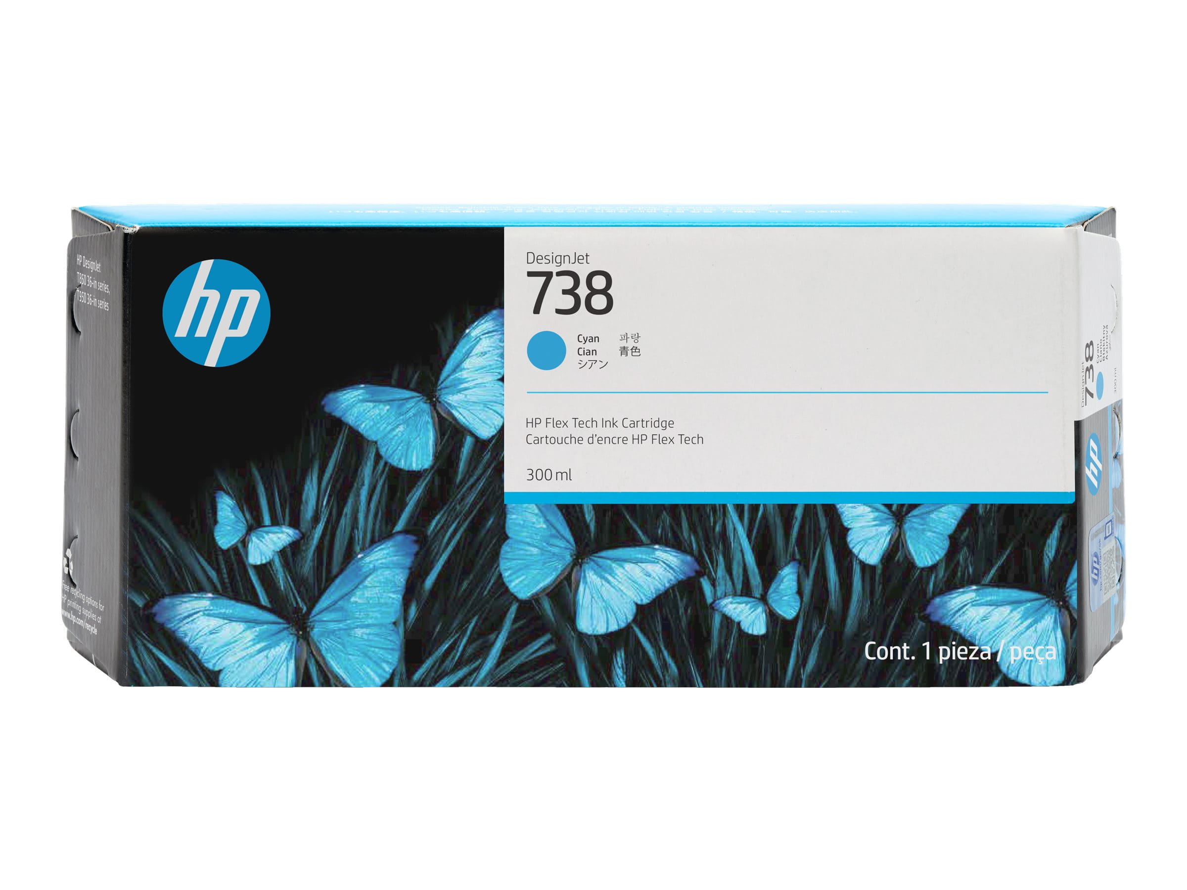 HP 738 - 300 ml - Cyan - original - DesignJet