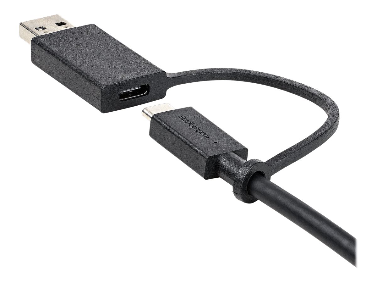 StarTech.com 1m USB-C Kabel mit USB-A Adapter Dongle - Hybrid 2-in-1 USB-C Kabel mit USB-A - USB-C auf USB-C (10Gbit/s - 100W PD)