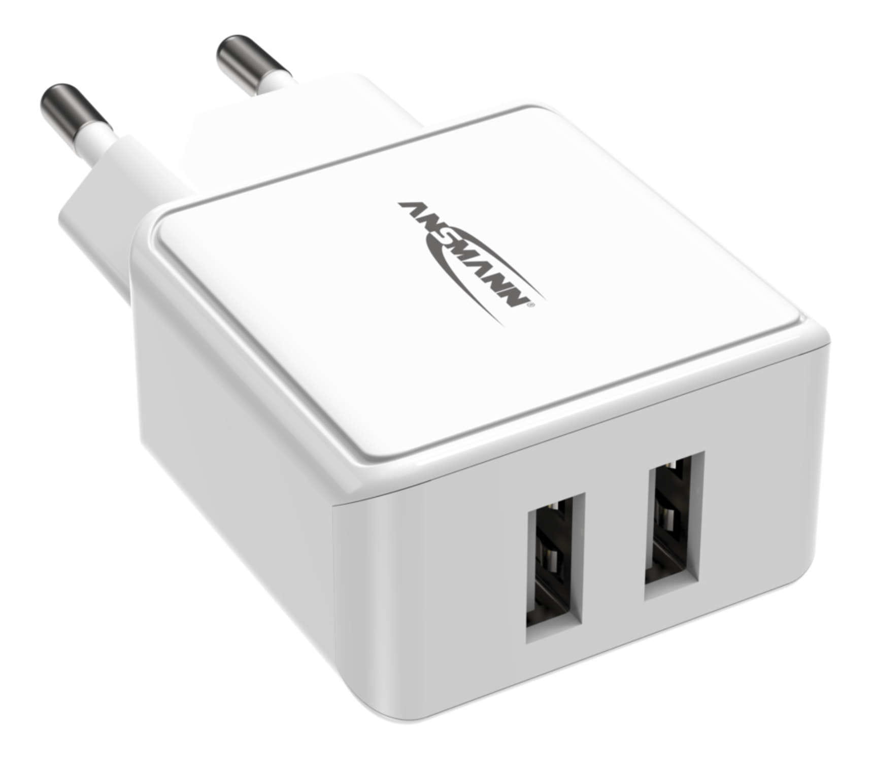 Ansmann HC212 - Netzteil - 12 Watt - 2400 mA - 2 Ausgabeanschlussstellen (USB)