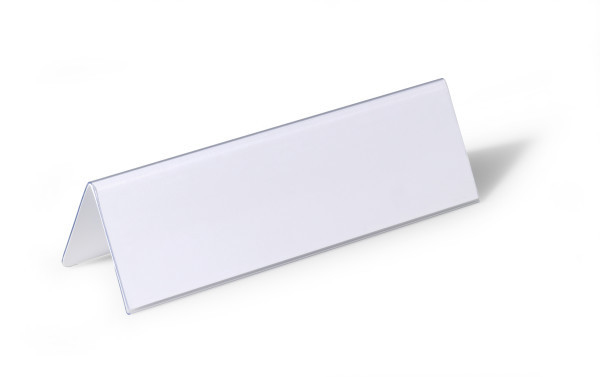 Durable Schildhalterung - Desktop - für 122 x 210 mm, 61 x 210 mm - doppelseitig - durchsichtig (Packung mit 25)