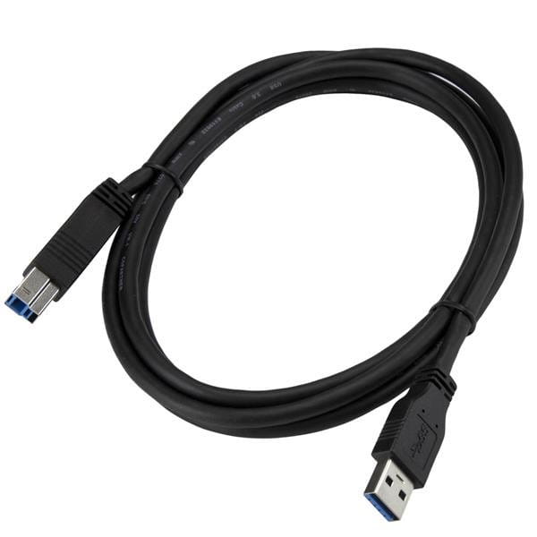 StarTech.com 2m zertifiziertes USB 3.0 SuperSpeed Kabel A auf B - Schwarz - USB 3 Anschlusskabel - Stecker/Stecker - USB-Kabel - USB Type B (M)