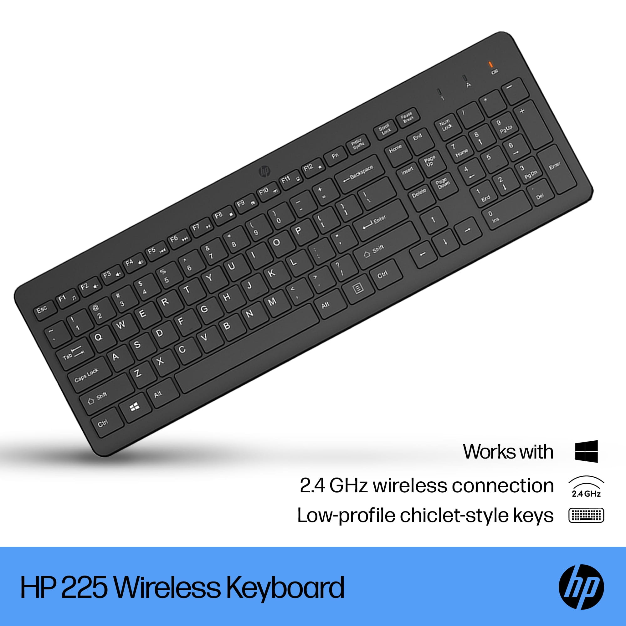 HP 225 - Tastatur - 2,5-Zonen-Layout - kabellos