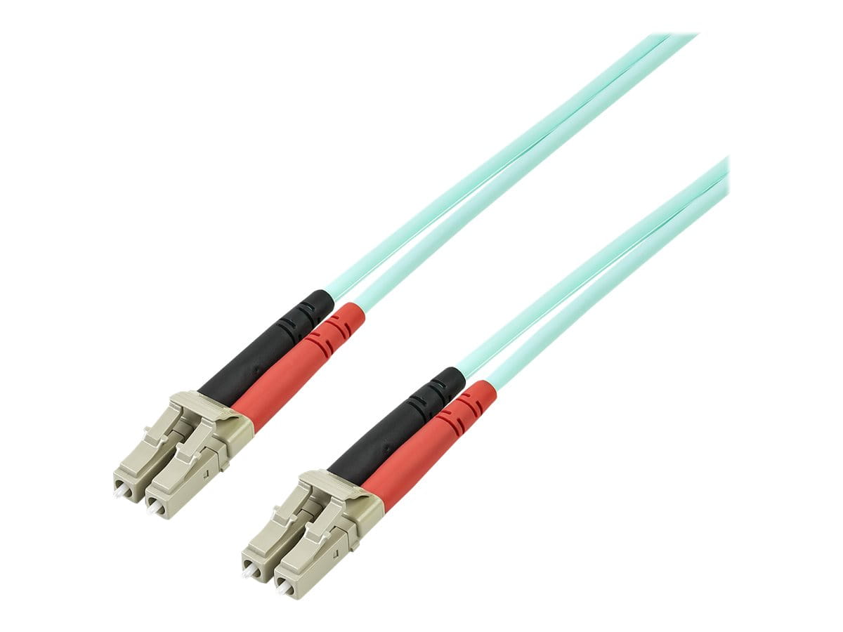 StarTech.com 3m Fiber Optic Cable - 10 Gb Aqua - Multimode Duplex 50/125 - LSZH - LC/LC - OM3 - LC to LC Fiber Patch Cable - Patch-Kabel - LC Multi-Mode (M)