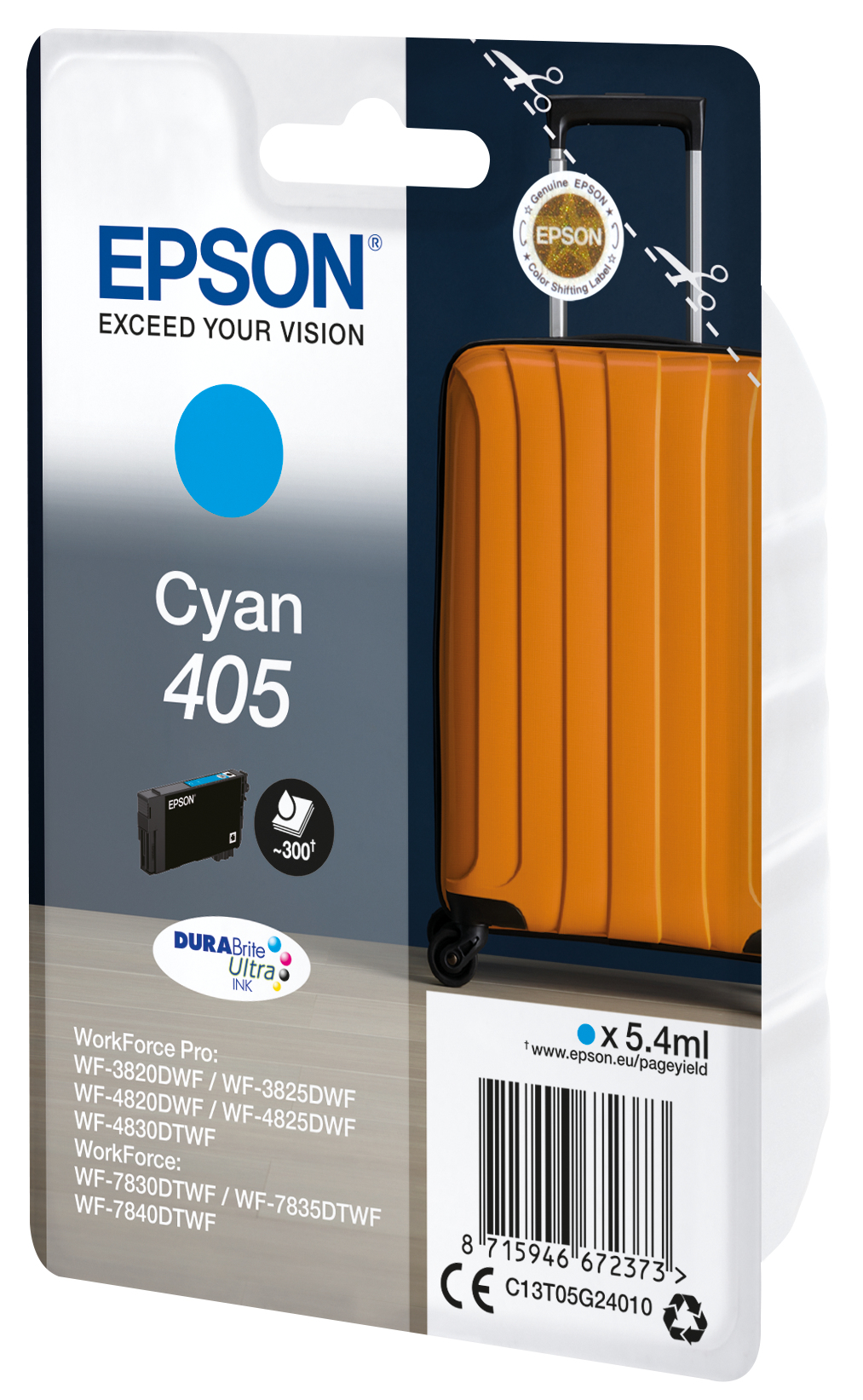 Epson 405 - 5.4 ml - Cyan - original - Blisterverpackung