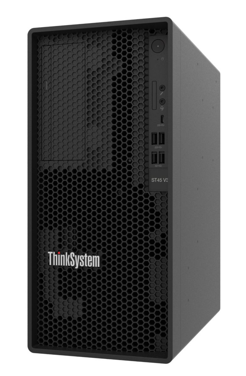 Lenovo ThinkSystem ST45 V3 7DH5 - Server - Tower - 1-Weg - 1 x EPYC 4124P / 3.8 GHz - RAM 16 GB - nicht Hot-Swap-fähig 8.9 cm (3.5")