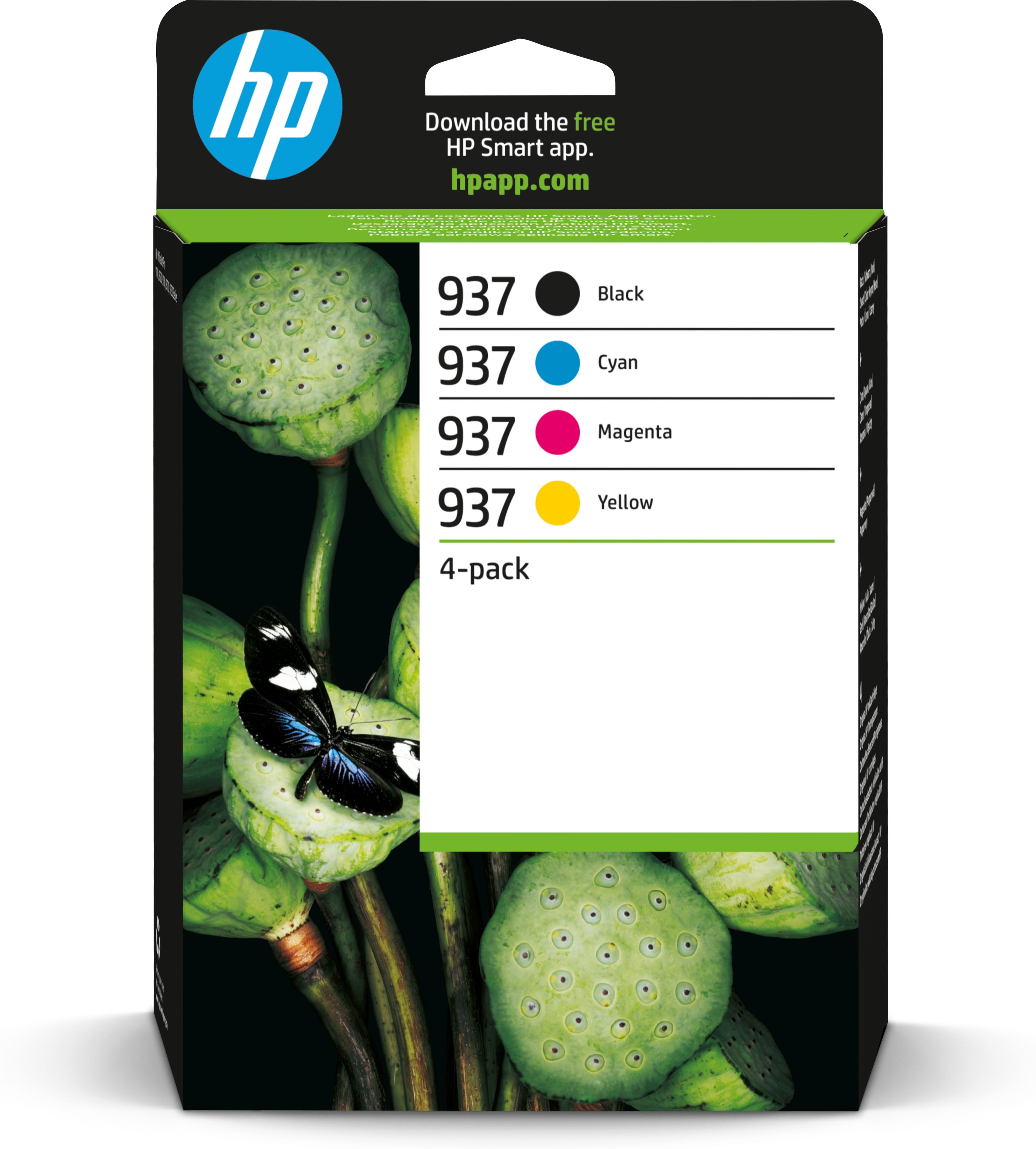 HP 937 - 4er-Pack - Schwarz, Cyan, Magenta, Gelb