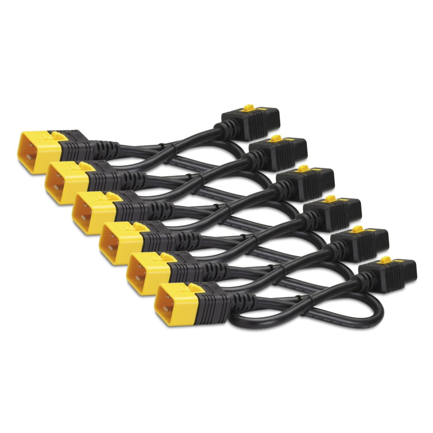 APC Schneider Electric Color Coded Locking Power Cords - Stromkabel - IEC 60320 C20 bis IEC 60320 C19 - 61 cm - Blau (Packung mit 6)