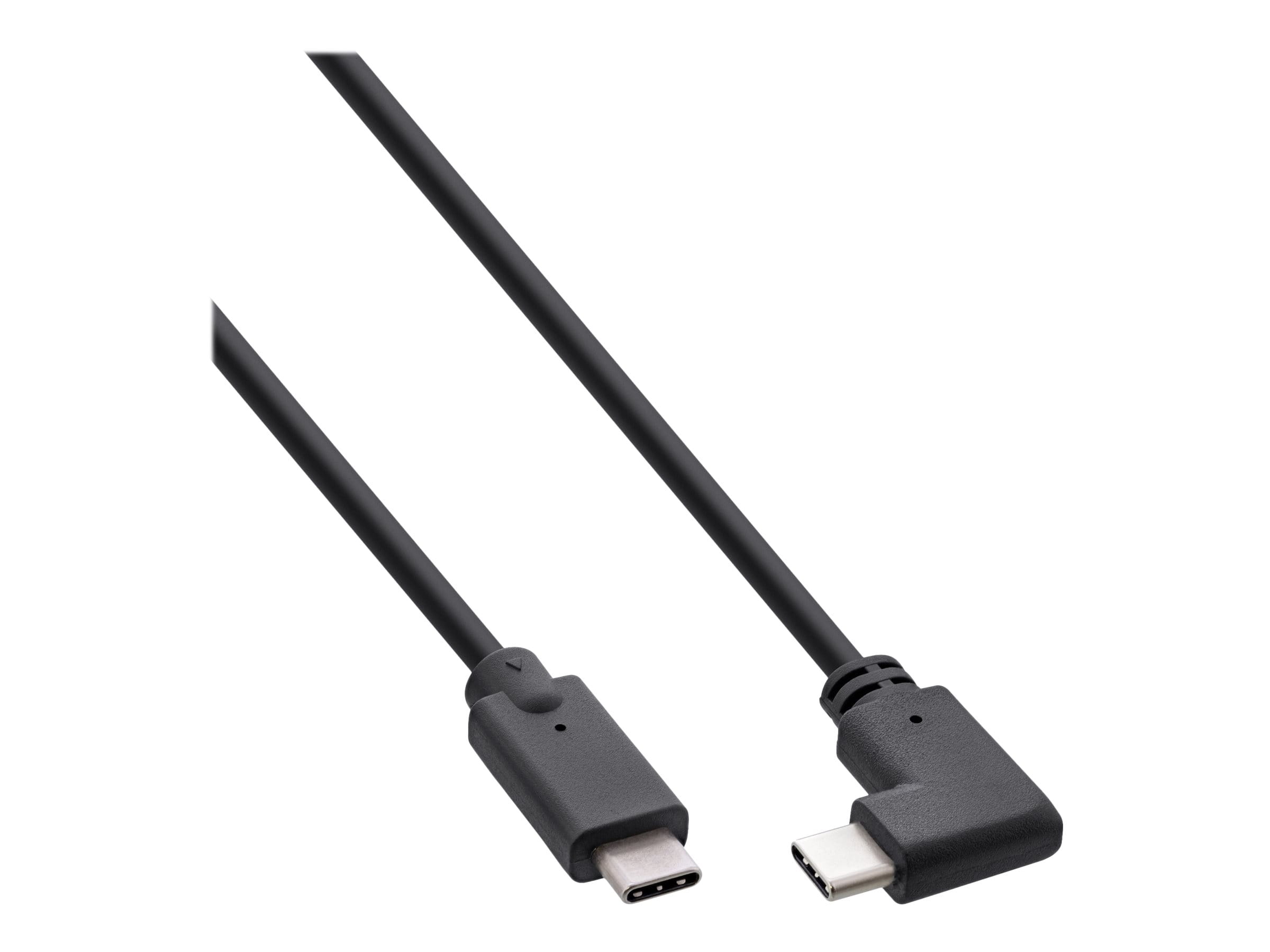 InLine USB 3.2 Gen.2 Kabel - USB-C Stecker/Stecker gewinkelt - schwarz - 1,5m