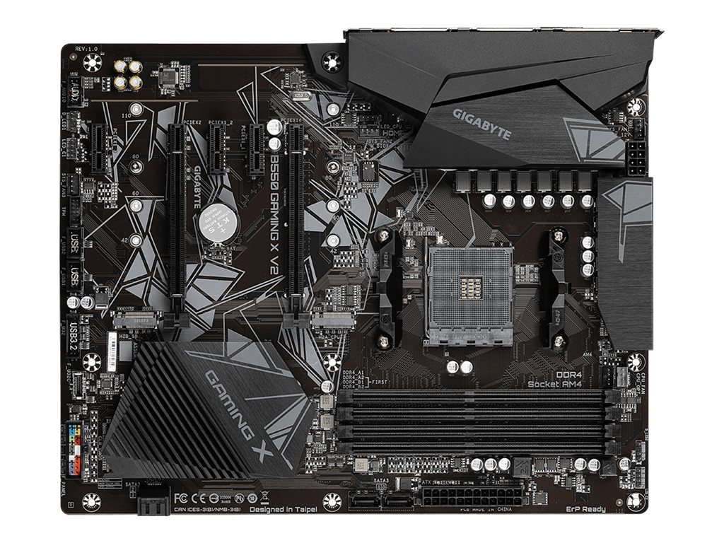 Gigabyte B550 GAMING X V2 - 1.0 - Motherboard - ATX - Socket AM4 - AMD B550 Chipsatz - USB 3.2 Gen 1, USB 3.2 Gen 2, USB-C Gen1 - Gigabit LAN - Onboard-Grafik (CPU erforderlich)