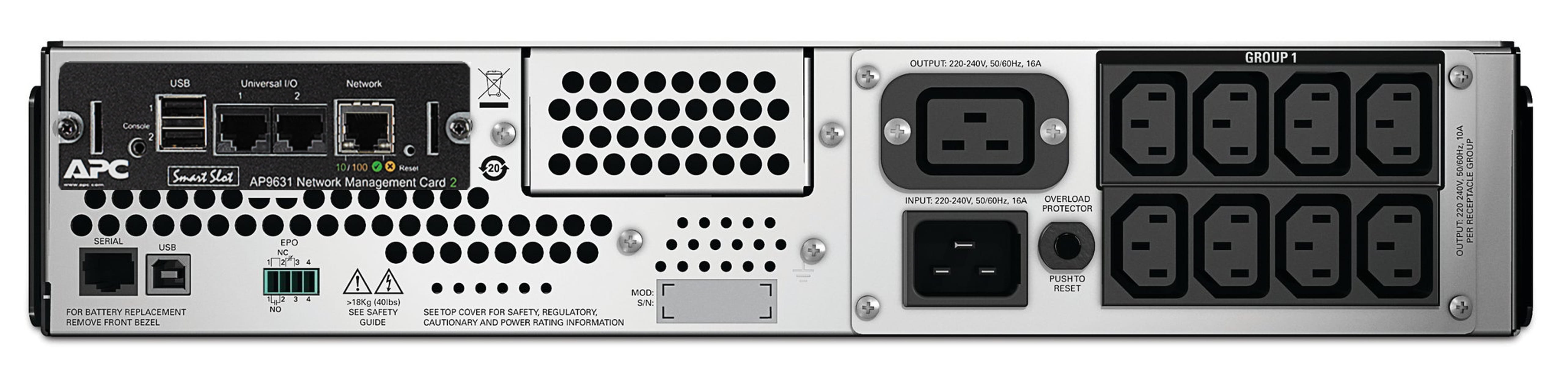 APC Smart-UPS 3000VA LCD RM - USV (Rack - einbaufähig) - Line-Interactive-USV