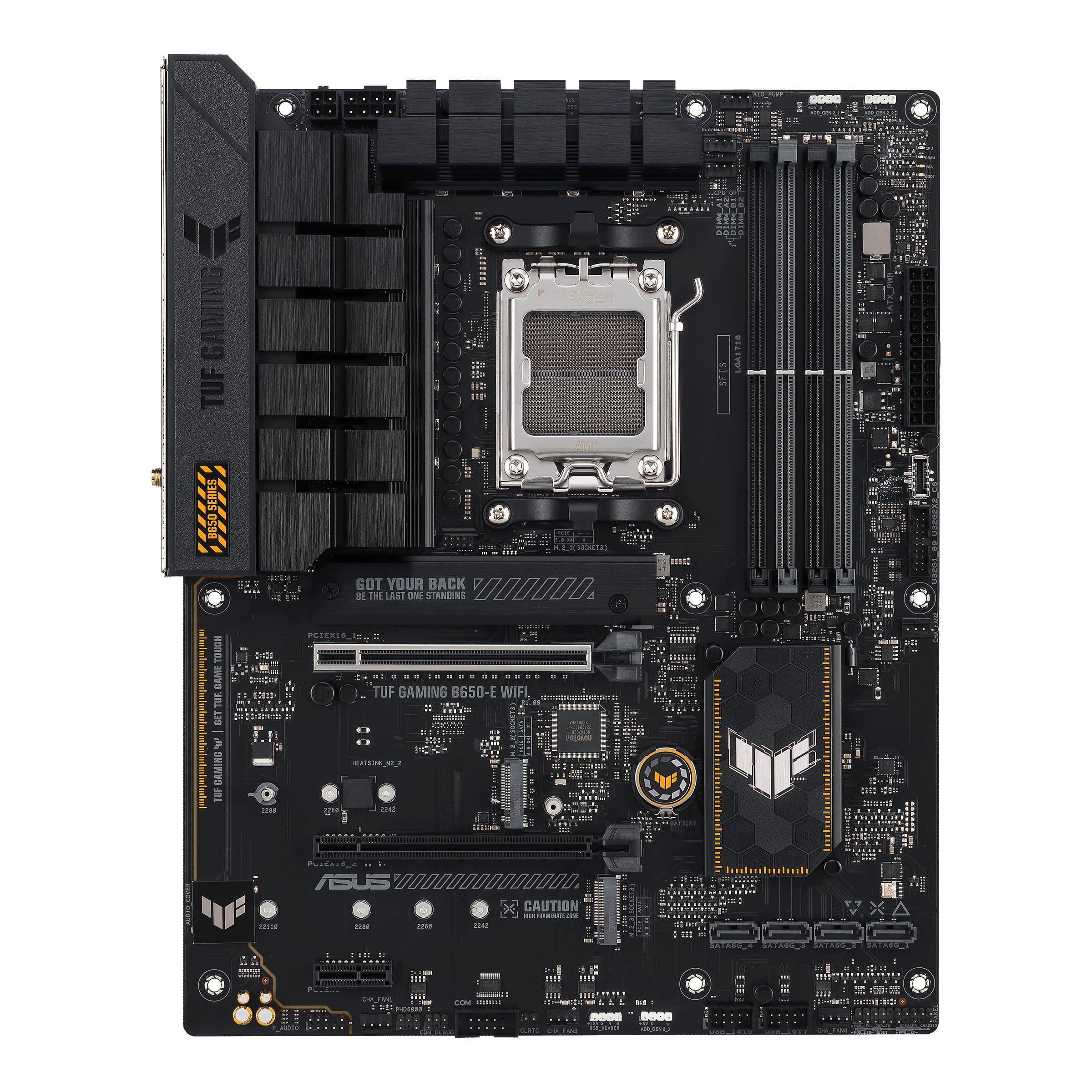 ASUS TUF GAMING B650-E WIFI - Motherboard - ATX - Socket AM5 - AMD B650 Chipsatz - USB-C Gen2, USB 3.1 Gen 2 - Wi-Fi, Bluetooth - Onboard-Grafik (CPU erforderlich)