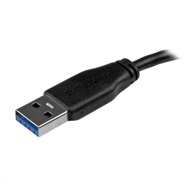 StarTech.com 15cm schlankes SuperSpeed USB 3.0 A auf Micro B Kabel - St/St - USB 3.0 Anschlusskabel - Schwarz - USB-Kabel - Micro-USB Typ B (M)