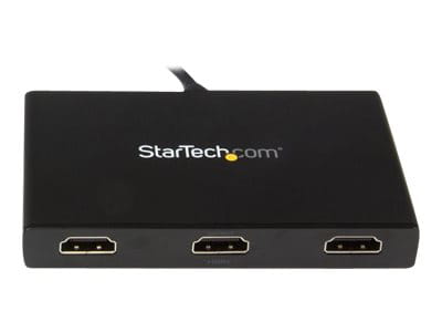 StarTech.com 3-Port Multi Monitor Adapter - DisplayPort 1.2 auf 3x HDMI MST Hub - Triple 1080p HDMI Monitore - Video Splitter für den erweiterten Desktop-Modus nur auf Windows-PCs - DP auf 3x HDMI (MSTDP123HD)