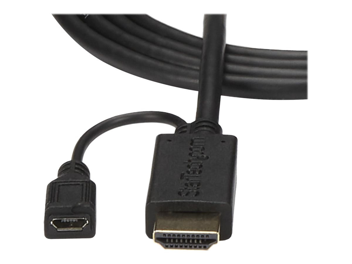 StarTech.com 90cm aktives HDMI auf VGA Konverter Kabel -  HDMI zu VGA Adapter 0,9m - Schwarz - 1920x1200 / 1080p - Adapterkabel - HDMI, Mikro-USB Typ B (nur Strom)