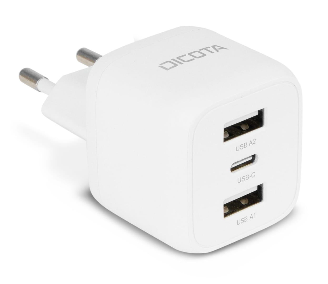 Dicota Netzteil - kompakt, Laptop - 32 Watt - 3 A - 3 Ausgabeanschlussstellen (24 pin USB-C, 2 x USB)