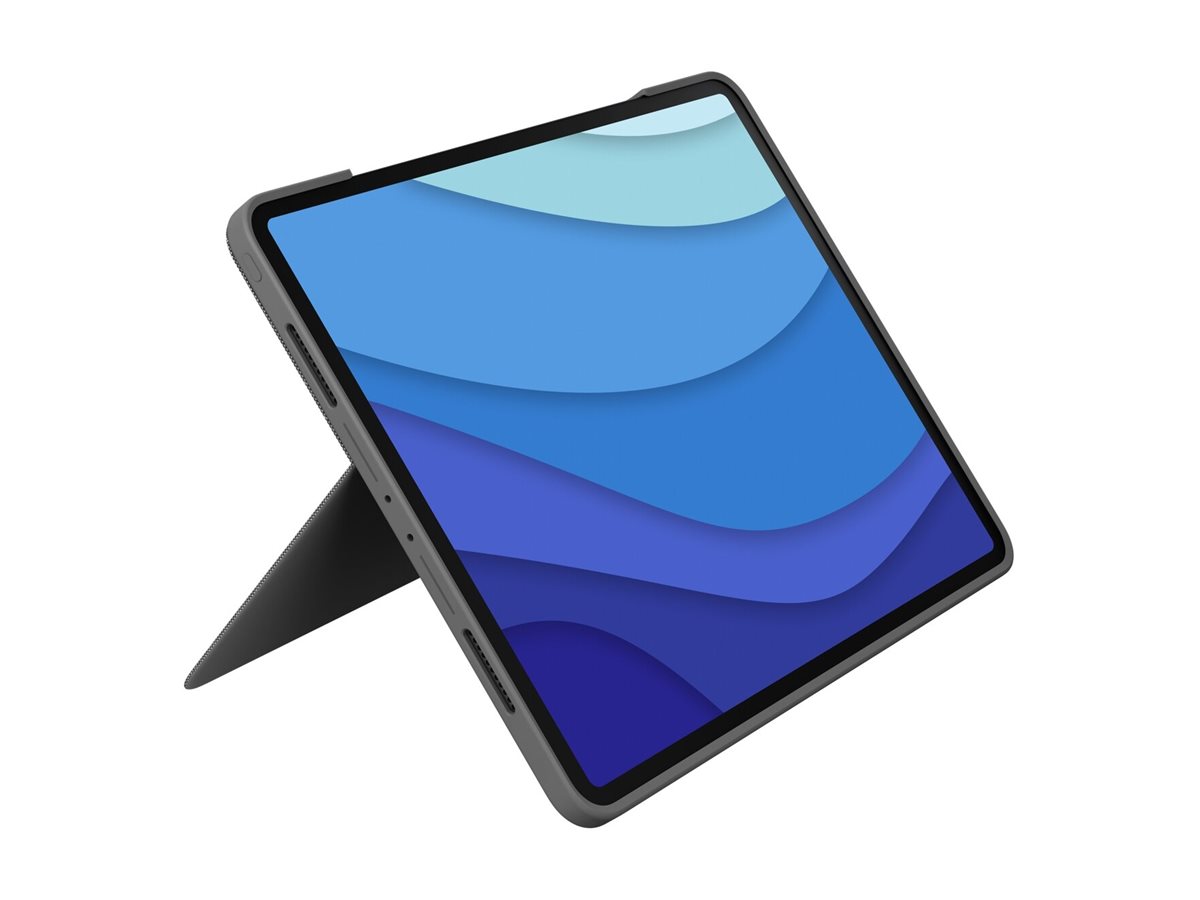 Logitech Combo Touch - Tastatur und Foliohülle - mit Trackpad - hinterleuchtet - Apple Smart connector - AZERTY - Französisch - Graphite - für Apple 11-inch iPad Pro (M4)